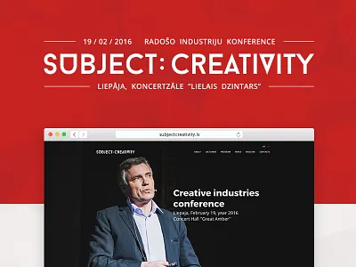 Subject: Creativity conference creative creativity design development industries logo subject web