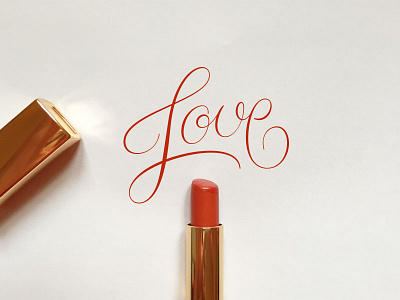 Love with a brush pen :) brush pen lettering texture