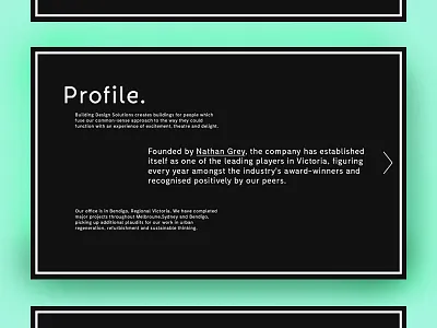 Profile page - BDS aqua architecture bds design firm profile web