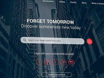 Dribbble design graphicdesign hotels india search travel web website websitedesign