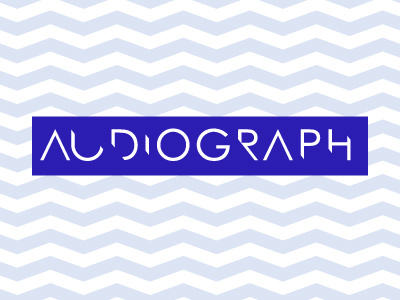 Audiograph logo logo music typography violet