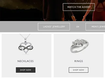 Jewellery clean e commerce high traffic jewellery online sales simple website