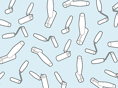 Paint Rollers 3d illustration isometric paint rollers vector