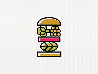Veggie Burger branding burger illustration vegetable veggie burger veggies