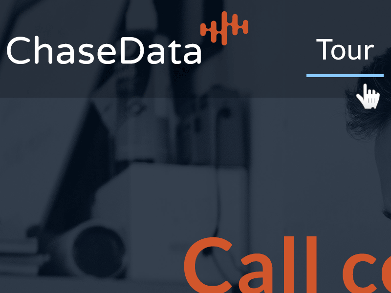 ChaseData Web Design home page orange style guide typography wip