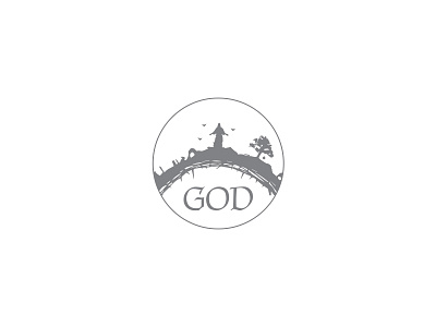 GOD logo brand design god icon identity illustration logo logotype religion type vector