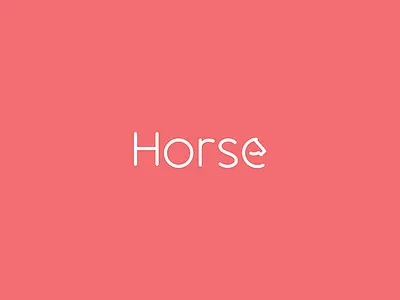 Horse Wordmark animal flat horse logo mark minimal wordmark