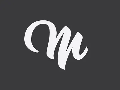 M branding calligraphy hand lettering lettering logo logotype script wip