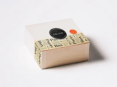 Party in a Box box food lunch package packaging party stickers