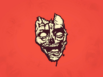 Zombo decay drawn hand logo sketch vector zombie