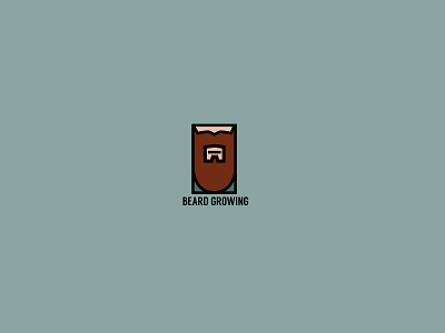 Beard beard icon illustration logo stamp