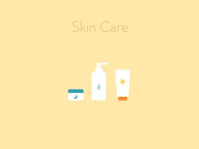 Skin Care beauty cream curology dermatology illustration lotion routine skin sunscreen