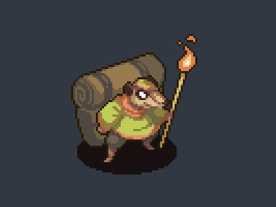 The Mischievous Meerkat Merchant animation design development game gaming gif illustration pixel pixel art