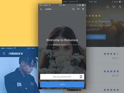 Shopping app 2016 app ecommerce icon ios login rating reviews shop store topbar welcome
