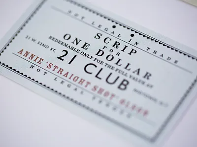 Membership Card Detail 1920s card event identity typography