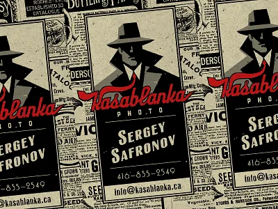 Business card identity illustration logo retro