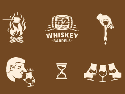 Beer Icon System barrels beer cheers drink fire iconography icons science whiskey