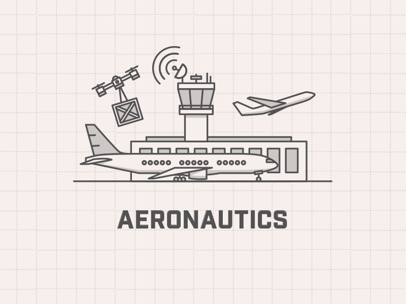 Sector Illustrations aeronautics aerospace defense department equipment industrial industry line military monoweight