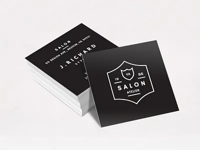 Salon Atelier Template atelier business card salon square template