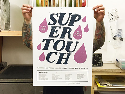 Poster for a Gig Poster Show big gig poster poster screen print silk screen type