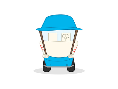 Bullpen Car baseball illustration mets throwback