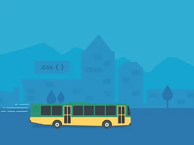 City illustrations bus illustration