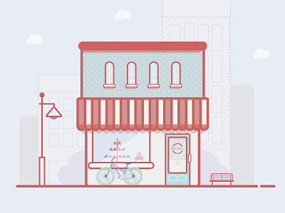 Now Open: This Bakery Kneads the Dough 2d bakery cafe flat flat design illustration line art minimal vector