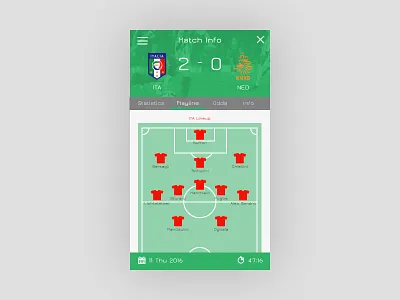 Day 075 - Football Application 75 app field football application green score soccer sport