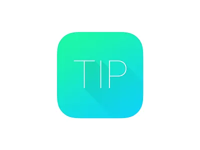 Tip app green icon ios sky blue tip
