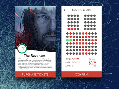 085 Cinema App 085 app checkout cinema app dailyui mobile movie app purchase ticket