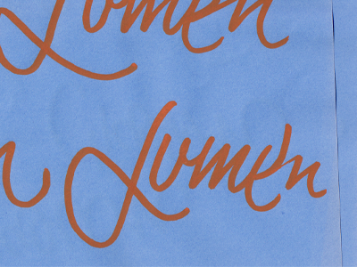 Script 3 lettering lumen script