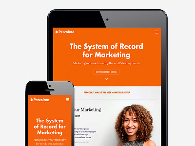 Percolate re-design design interactive marketing percolate responsive saas tsor web