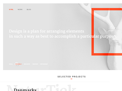 Personal Portfolio clean deer desktop grey homepage personal portfolio webdesign website