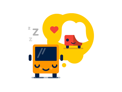 Dreaming Bus bus dream happy love smile zzzz