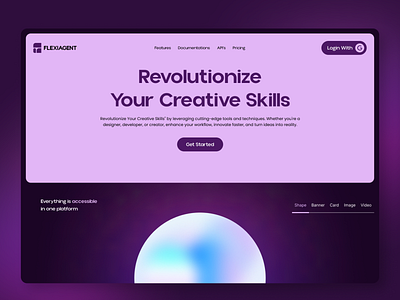 Flexi Agent | Website | UI Design ai based hero section ai website artificial intelligence colorful design digital product design hero section hero section design landing page machine learning material generator material generator product minimal product design product design ui ux website section design website user interface