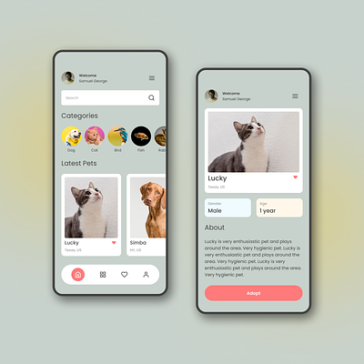 Pet App (Minimal UI) app design figma pet app tutorial ui ui design video tutorial