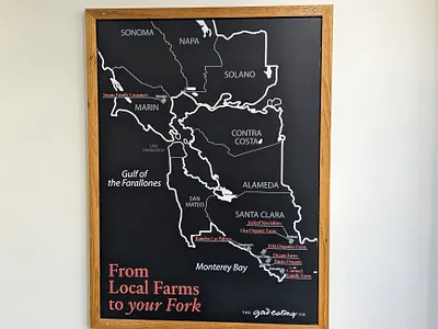 GEC - Local Farms Map branding design farms illustration