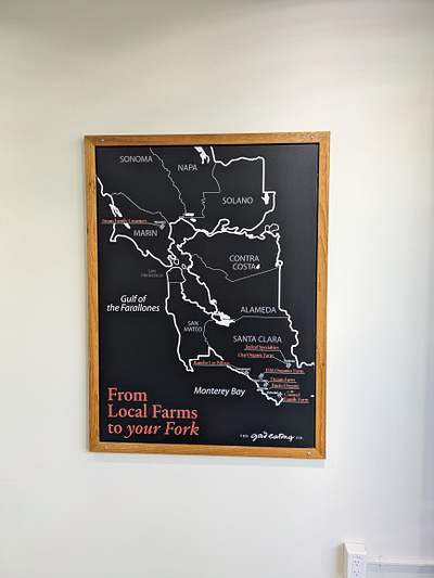 GEC - Local Farms Map branding design farms illustration