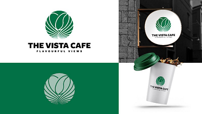 Logo Design The Vista Cafe abstract branding creative elegant graphic design iconic illustrative logo minimalist modern professional simple strong symbol timeless typography unique