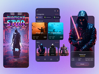 Game store platform app app app design application digitalmarketplace futuristicdesign gamemarketplace gameskins gamingexperience ingamestore scifiui sleekdesign star wars starwarsfans uiux