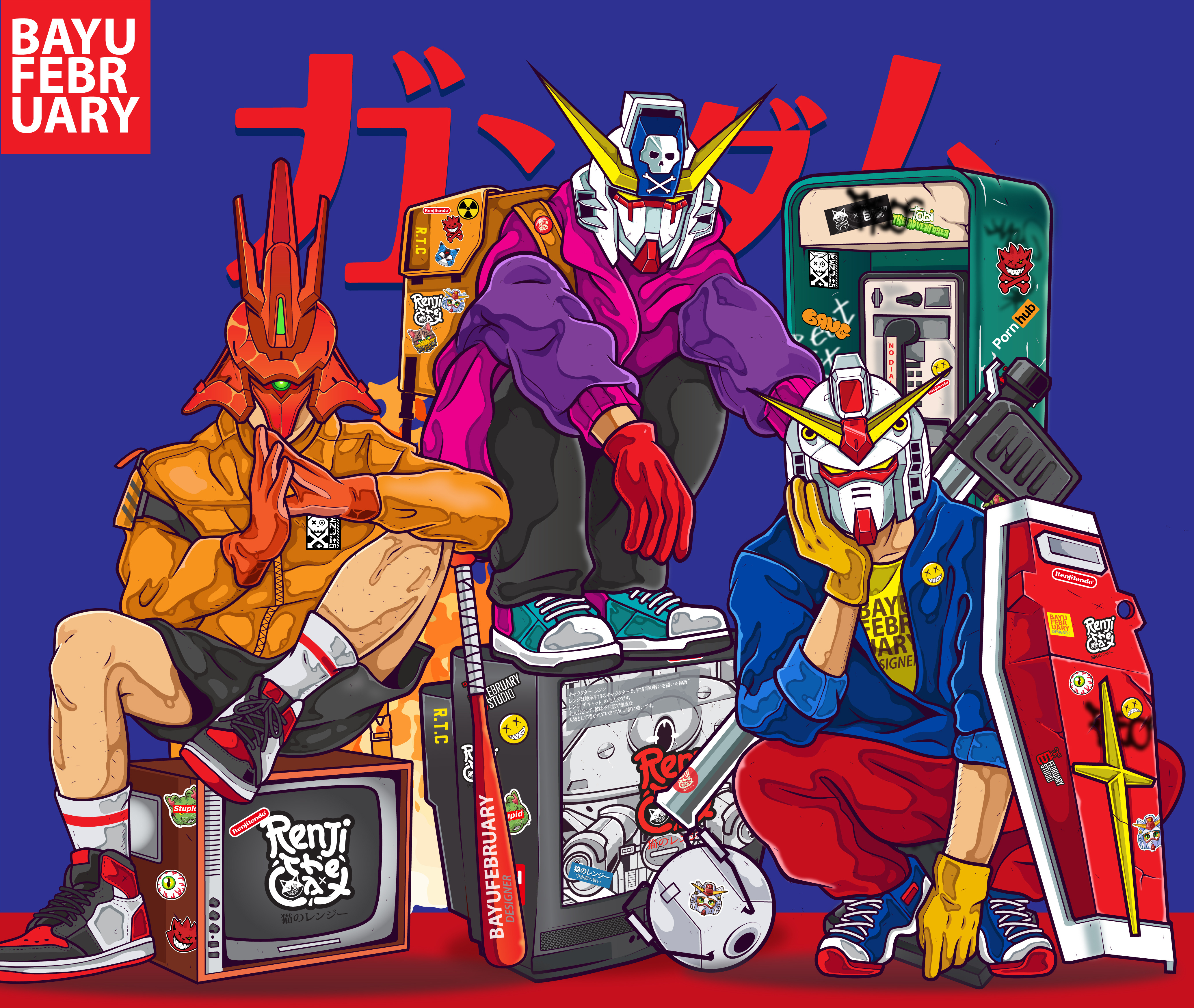 URBAN MECHA WITH OUTFIT anime futuristic graphic design gundam japan machine mecha robot urban
