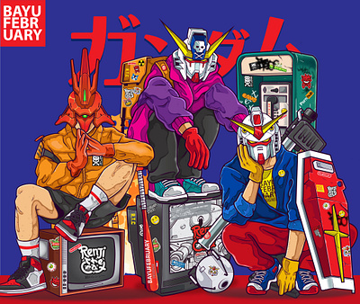 URBAN MECHA WITH OUTFIT anime futuristic graphic design gundam japan machine mecha robot urban