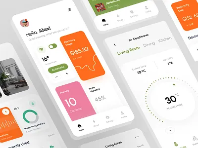 Smarthome App app app design application awe design ios mobile app mobile ui smart home smart home app smarthouse uiux