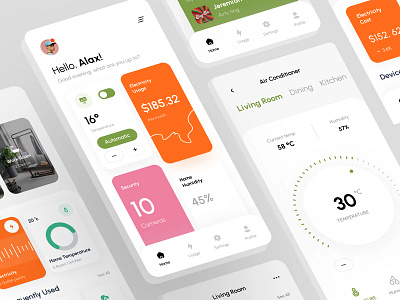 Smarthome App app app design application awe design ios mobile app mobile ui smart home smart home app smarthouse uiux