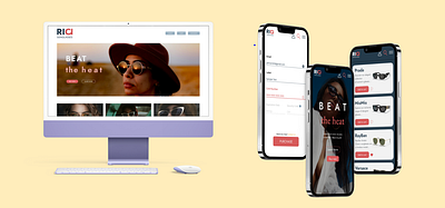 Sunglasses Web Shop webshop design ui ux brand