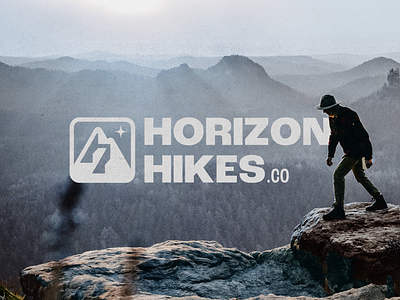 HorizonHikes Logo adventure logo brand identity branding h logo hiking logo designer mountain logo outdoors outdoors logo