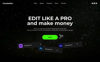 Landing Page graphic design ui ux