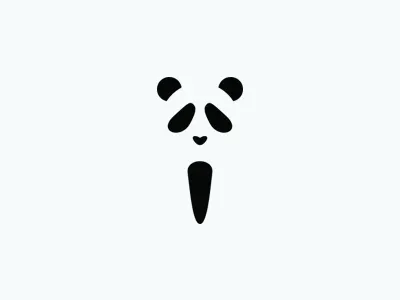Horror Panda design horror k.apor logo panda scream