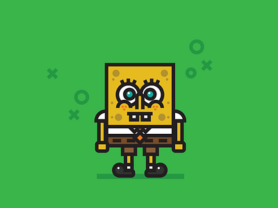 Spongebob Squarepants cartoon illustration mark pinaple spongebob square