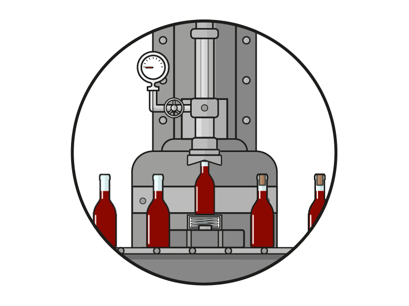 Diam #3 alcohol bottle industry machine mechanic robot vin wine